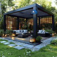 Pergola motorisée personnalisable, couvertures de patio, pergola bioclimatique automatique en aluminium à lames orientables pour l'extérieur