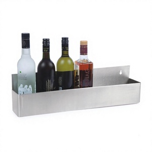 Porte-bouteilles en acier inoxydable avec quatre emplacements, design minimaliste, accessoire de bar durable - Product Image 1