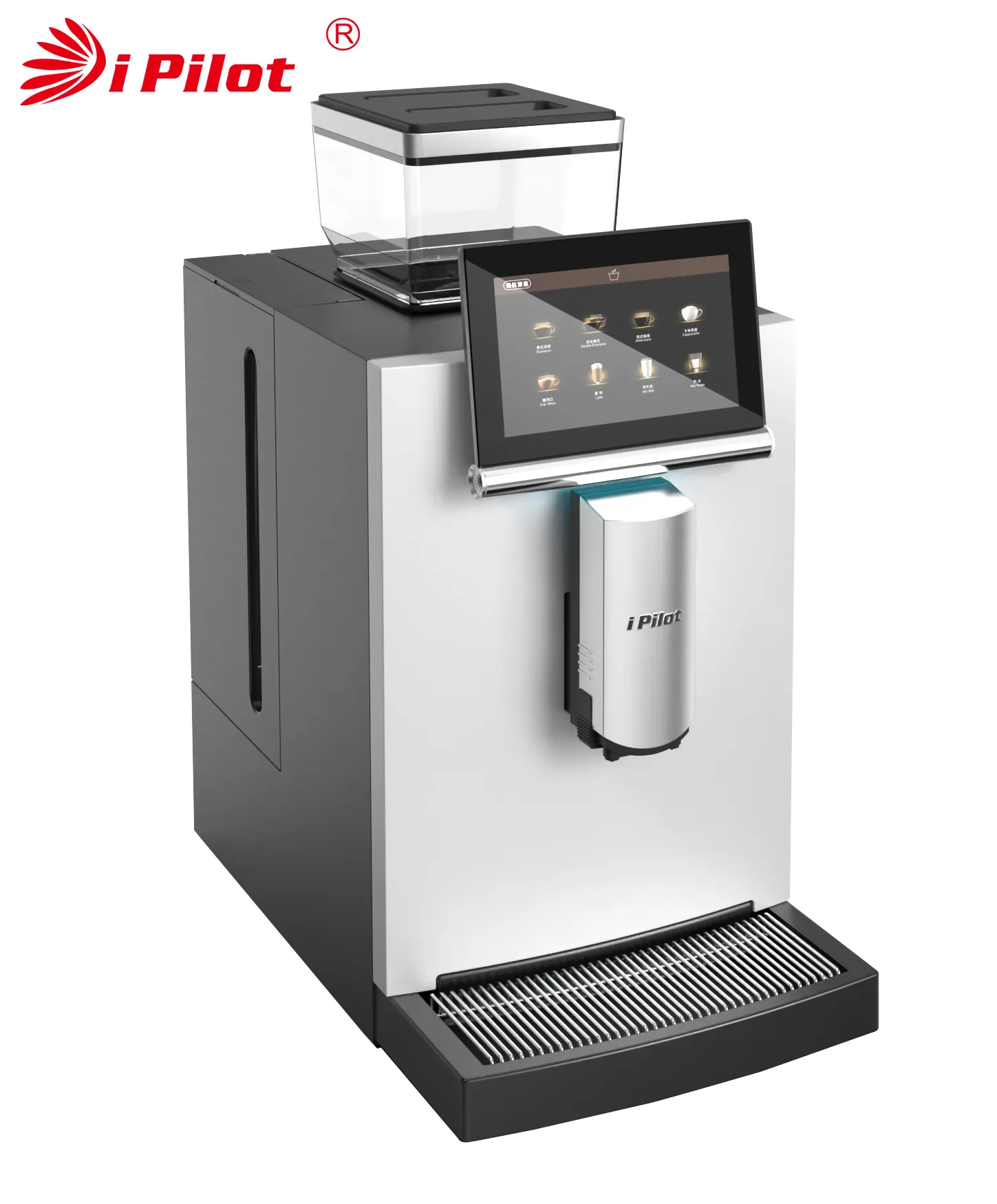 Muestra proporcionada con sistema de molienda de pantalla táctil de 7,1 pulgadas Máquina expendedora automática de cafetera profesional