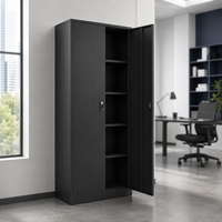 Armoire de classement métallique à tiroirs en acier pour bureau, verrouillable, 2 portes, pour le rangement des documents des employés