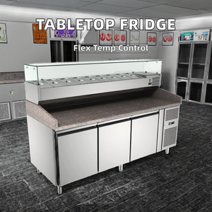 Thương mại duy nhất nhiệt độ bảng Top tủ lạnh trực tiếp Pizza salad trái cây hiển thị truy cập tủ đông phong cách salad Bar Máy làm lạnh - Product Image 2