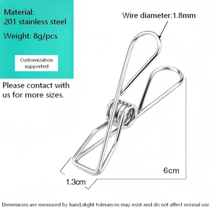 Pinces à linge en acier inoxydable |    Clips pour <span class=keywords><strong>sceller</strong></span> les sacs de cuisine, de blanchisserie et de collations |    Pinces à linge pour corde à linge extérieure - Product Image 2