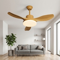 Ventilateur de plafond à inverter pour usage domestique avec télécommande, lumière intégrée, en acier inoxydable, forte puissance de ventilation pour salon, salle à manger, chambre à coucher