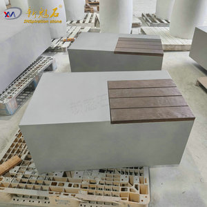 Nuevos Materiales de Construcción de Piedra, Banco de Jardín de Hormigón XMS006, Alto Rendimiento, Resistente a la Corrosión, para Uso Municipal en Paisajismo - Product Image 3