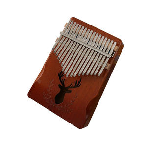 Piano à pouces 17 touches en bois d'acacia, instrument de musique portable, taille mini, léger, pour débutants et professionnels - Product Image 1
