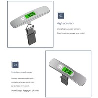 Balance de bagages numérique électronique mini en ABS, 50 kg, avec rétroéclairage et sangle, alimentée par piles, pour voyage, vente en gros usine