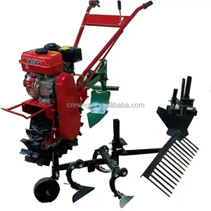 Factory price chain cultivator micro-tiller mini ploughing machine single wheel turning soil ditching weeding machine for sale