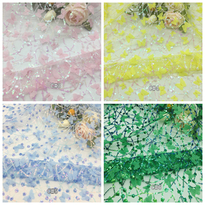 All'ingrosso CR161 pronto alla rinfusa paillettes <span class=keywords><strong>taglio</strong></span> <span class=keywords><strong>Laser</strong></span> 3d fiori ricamo tessuto di maglia per il vestito forniture per cucire artigianato - Product Image 2