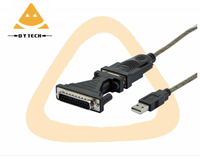 Cable de puerto serie ndustrial para máquina de corte, cable de datos de puerto serie de 25 pines para impresora lotter