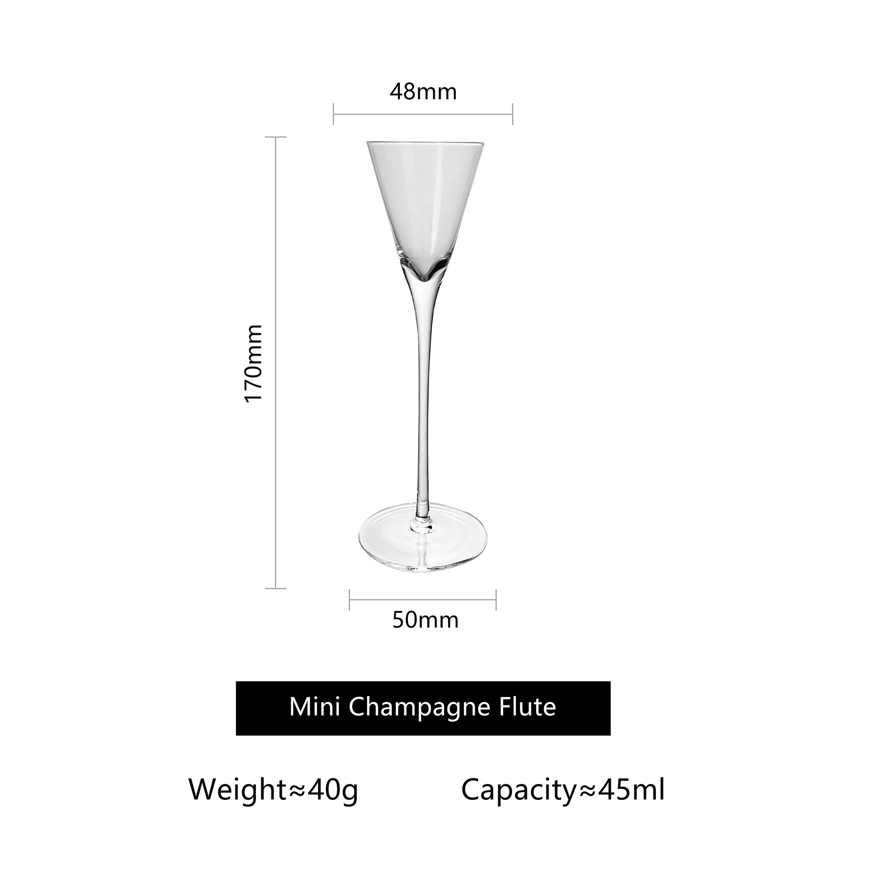 mini coupe à champagne 45ml