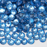 Strass en verre à dos plat pour nail art, pierres de cristal non thermocollantes, vente en gros d'usine pour la décoration DIY