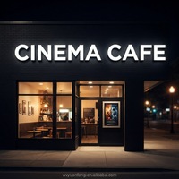 Enseigne lumineuse LED 3D personnalisée étanche pour café, lettres en relief pour salon de coiffure, logo de magasin, panneau extérieur pour café, signalétique commerciale