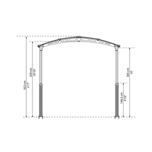 100% protección Uv coche cobertizo portátil de doble pared, policarbonato techo adjunta de aleación de aluminio de la cochera - Product Image 3
