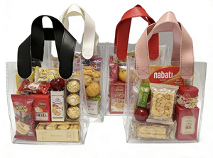 Mini bolsa de mano de embalaje transparente de Pvc de reciclaje reutilizable personalizada directa de fábrica de China para ir de <span class=keywords><strong>compras</strong></span> - Product Image 1