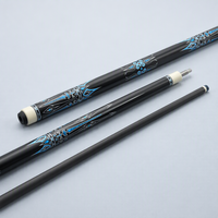 Karbon Fiber Bilardo Istakası 58 İnç 1/2 Bölmeli Bilardo Istakası 19oz 11.8mm Uç 3/8*8 Radyal Bağlantı Düşük Sapma Etkili Bükülme Yapmayan Bilardo Sopası