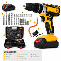 Perceuse à percussion sans fil 21V au lithium-ion, perceuse manuelle à double vitesse, batterie 1500mAh, rotation avant/arrière, poignée pistolet