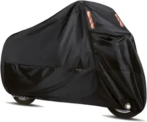 Couverture de moto pliable extérieure durable de taille personnalisée en tissu Oxford 210D étanche à la pluie et à la poussière pour les vélos