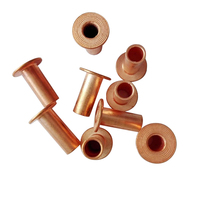 Rivet semi-tubulaire en cuivre laiton à tête bombée DIN 6791 Rivet semi-tubulaire semi-creux