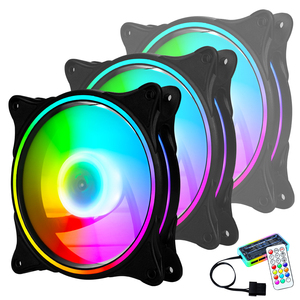 Tùy chỉnh thương hiệu im lặng làm mát chất lỏng RGB 5V PC fan với 4pin PWM kết nối cho tất cả các máy tính 30cfm Khối lượng không khí cho trường hợp máy tính - Product Image 2