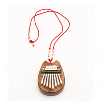 Mini Kalimba 8 tons Piano à Pouce Exquis 8 Touches en Bois Doigt Tambour Instrument Accessoires de Musique et Instruments Type Clavier