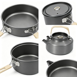 <span class=keywords><strong>Set</strong></span> Peralatan Masak <span class=keywords><strong>Camping</strong></span> <span class=keywords><strong>Outdoor</strong></span> 3-4 Orang, <span class=keywords><strong>Set</strong></span> Panci Lipat Portabel dengan Ketel 1.1L, Peralatan Memasak Ringan untuk Alam Liar - Product Image 3