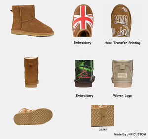 Giày bốt nữ mùa đông ấm áp bằng lông cừu Úc kiểu dáng trung bình, chất liệu len lông cừu - Product Image 4