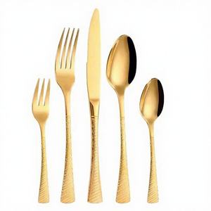 Ensemble de couverts en acier inoxydable robuste |   Articles de fête écologiques prêts à l'emploi pour la maison, les cuisines, les cafés et les restaurants - Product Image 1