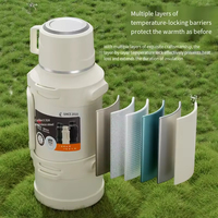 Bouilloire à isolation thermique de conception classique pour la maison bouillotte portable sous vide pour les voyages en voiture et en plein air avec capacité de glace