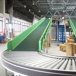 Slope Belt Conveyor System For Bags Pvc Transport Conveyer