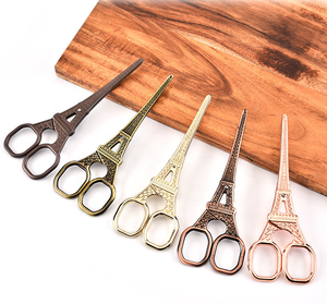 Eiffel Tháp Kéo Vàng, Retro Châu Âu Thẳng Lưỡi Thủ Công Kéo Snip Nhỏ Đầu Sắc Nét Cho Nhà Văn Phòng Món Quà Kỳ Nghỉ - Product Image 4