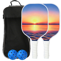 Raquette de pickleball en fibre de carbone synthétique de forme standard Guanlin-71, 16 mm, tendance, pour l'entraînement en extérieur des enfants – Meilleure vente