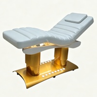Table de massage électrique, lit de beauté pour salon de coiffure et cosmétiques, lit de spa facial électrique inclinable