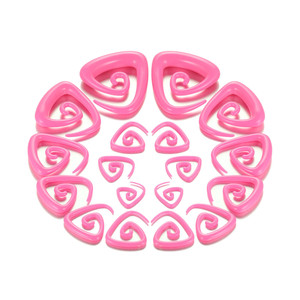 Nuevos y populares plugs acrílicos en espiral con forma de triángulo irregular para túneles de oreja, expansores, estiradores, aretes de hip-hop, calibradores, joyería de piercing con personalidad - Product Image 5