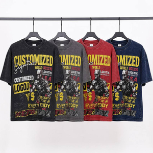 T-Shirt Oversize Personalizzate da <span class=keywords><strong>Uomo</strong></span> in Cotone 100% 300 Grammi con Lavaggio Acido, Stile Streetwear con Stampa Integrale dal Produttore - Product Image 3