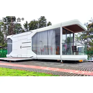 Modern Space Capsule Style Smart Home AI Voice Home Complete house capsule prefab houses container house