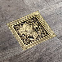 GUIDA 715039 71503901 Design rétro laiton antique carré 4 pouces siphon de sol drain de douche