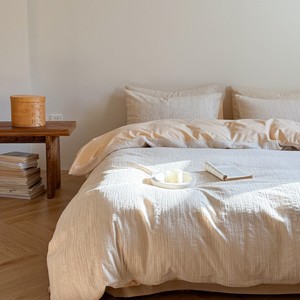Ri Zhi Nishikawa 60S Cotton Jacquard <b>Bedding</b> Set Four Piece Minimalist Style For All Seasons - Product Image 2
