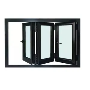 Prezzo ragionevole Standard profili in alluminio a taglio termico di alta qualità finestre pieghevoli in vetro finestra pieghevole in alluminio