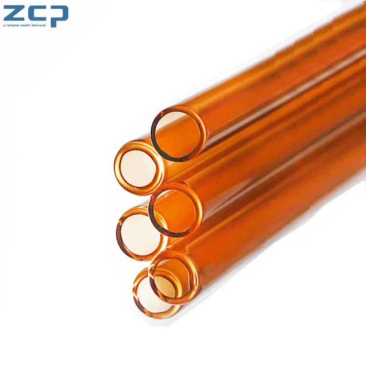 Excellent Round Wholesale Amber 25 ml Neutral Boron Silicate Glass tube for making glass products