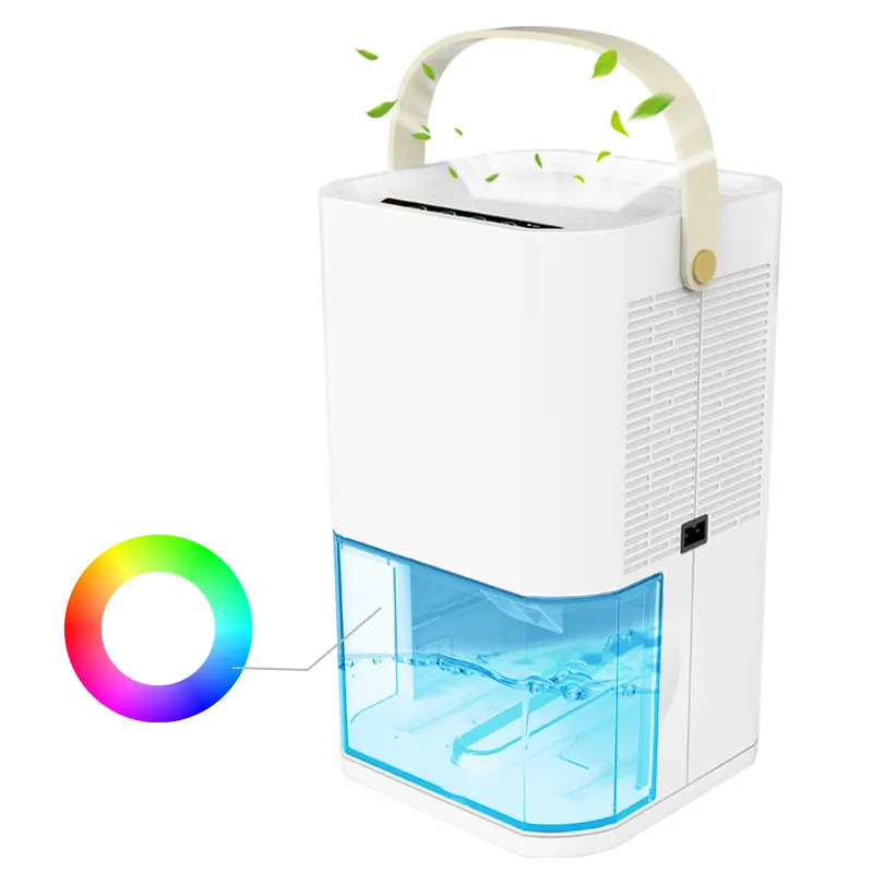 Small Compact deshumidificador, Thermoelectric portable reduce humidity dehumidifier mini with Timing and LED Night Light