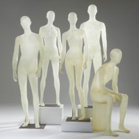 Magasin de vêtements fenêtre affichage femme corps complet transparent en fibre de verre Mannequin debout