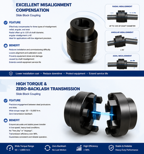 Acoplamiento Rígido Deslizante en Forma de Sl de Acero de Alta Calidad para Transmisión <span class=keywords><strong>Radial</strong></span>, Personalizable OEM para Imprentas - Product Image 4
