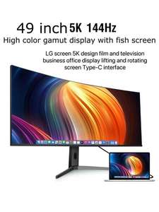 Écran de jeu <span class=keywords><strong>PC</strong></span> LCD incurvé de 49 <span class=keywords><strong>pouces</strong></span>, résolution 5120*1440, 144 Hz, Full HD, design professionnel, affichage vertical - Product Image 5