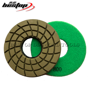 Tampons de polissage en résine diamantée Super brillante D180mm Tampons de polissage de sol avec support à crochet et boucle OEM personnalisables - Product Image 6