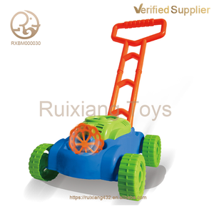 Venta al por mayor de plástico de empuje de juguete con pilas de jabón cortacésped máquina de burbujas para niños - Product Image 2
