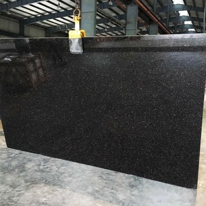 High Quality Stone Black Galaxy <strong>Granite</strong> <strong>Slabs</strong> for Construction Bathroom Step Tiles Black Kitchen Countertop - Product Image 1