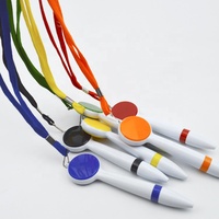 Stylo à pression en plastique, note adhésive, lanière avec Logo personnalisé