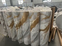 Papier peint en mousse autocollante de haute qualité, design marbre PVC, autocollants muraux 3D pour la décoration intérieure
