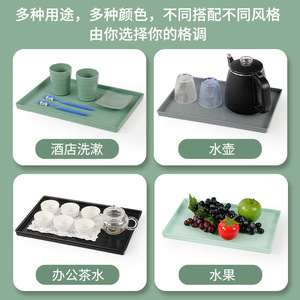 Xiangyuanmei Nordic <b>Melamine</b> Cutlery Tray, Rectangular Tea Tray, Creative Serving <b>Plate</b>, Imitation Porcelain Plastic Fast Food - Product Image 3