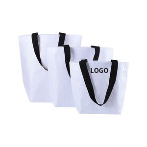 Sac de courses réutilisable en RPET, imperméable, grande capacité, sac tissé laminé en gros - Product Image 4